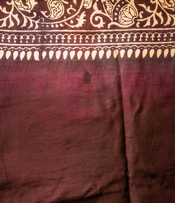 Handwoven Pure Mulberry Bengal Silk Saree Yellow