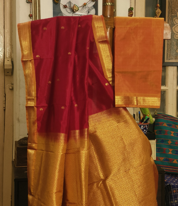 Handwoven Soft Silk Kanjivaram Saree | Kalakriti by Paroma | Handloom Boutique