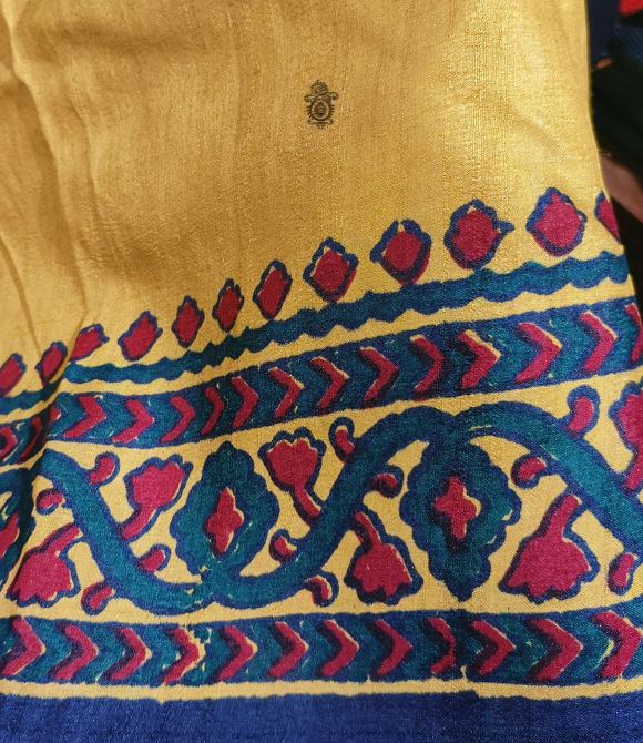 Pure Gachhi Bengal Tussar Saree Yellow