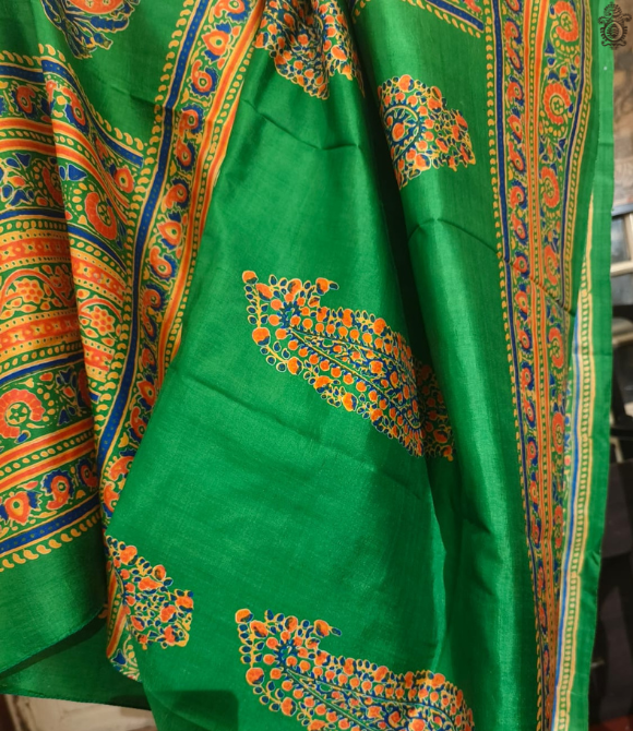 Handwoven Pure Mulberry Silk Saree Green