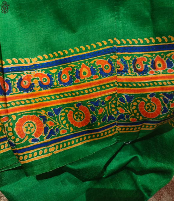 Handwoven Pure Mulberry Silk Saree Green