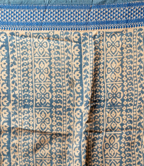 Handwoven Vidarbh Tussar Cotton Blend Saree Blue