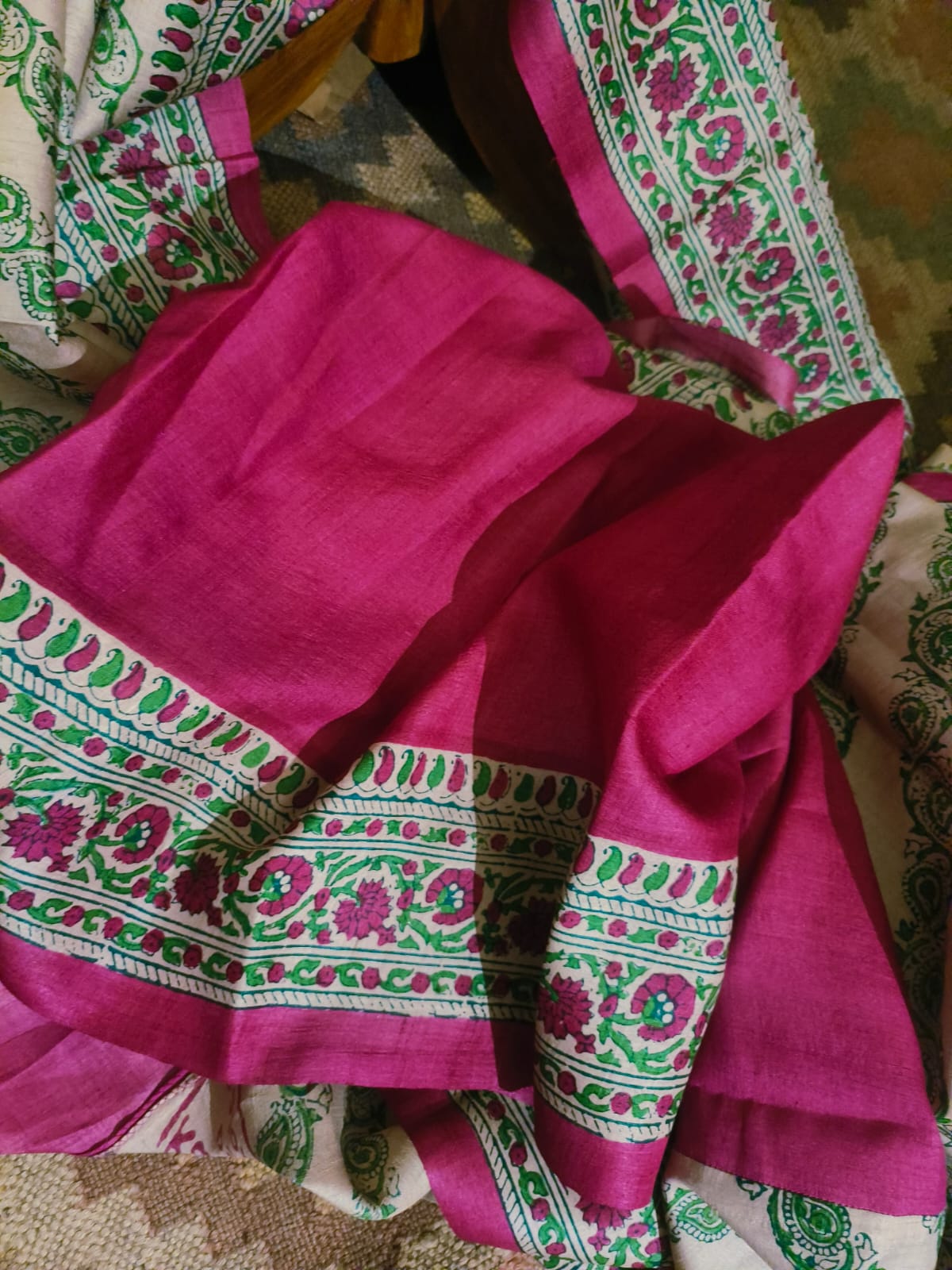 Pure Gachhi Bengal Tussar Saree