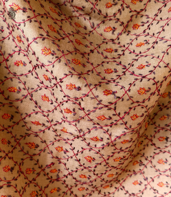 Fine Wool Hand Embroided Kashmiri Shawl