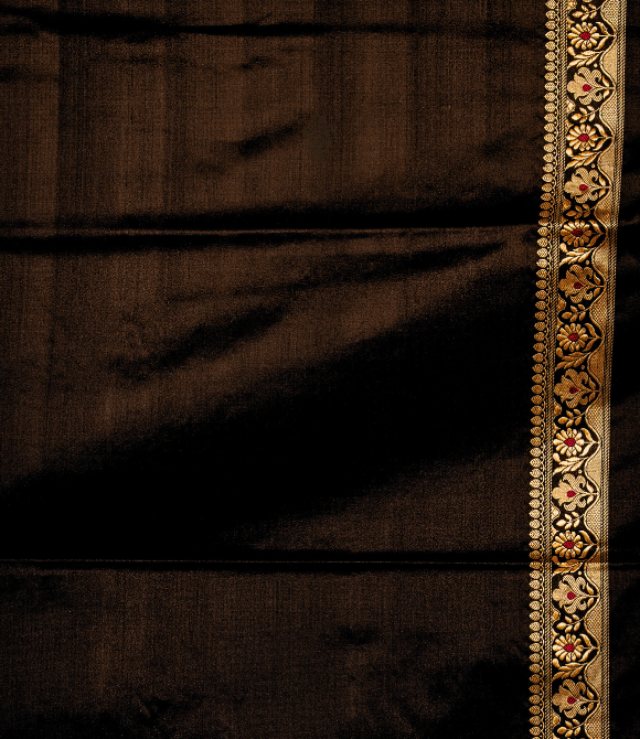 Handwoven Pure Katan Silk Kadhua Benarasi Saree Black