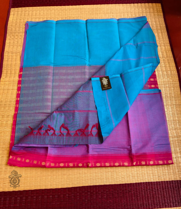 Handwoven Pure Cotton Kanchipuram Saree Pink