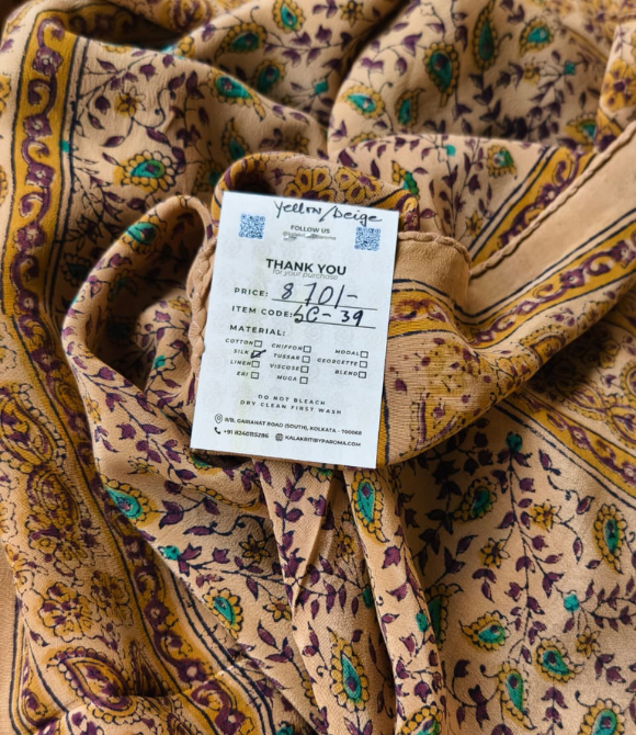 Pure Silk Chinnon Printed Scarf SC39