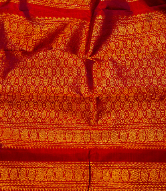 Pure Zari Kanjivaram Saree - Maroon Vairaoosi Butta