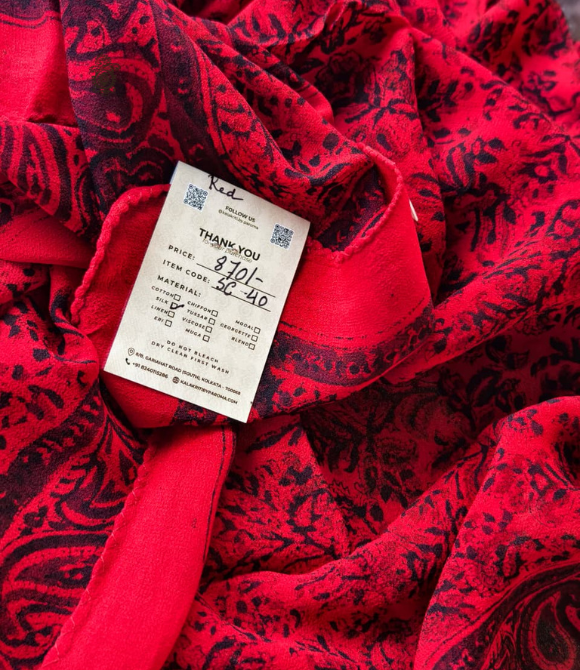 Pure Silk Chinnon Printed Scarf SC40