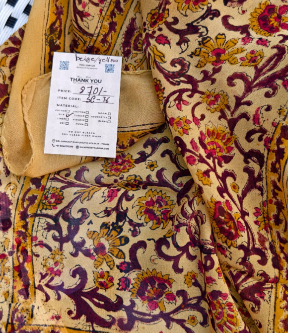 Pure Silk Chinnon Printed Scarf SC36