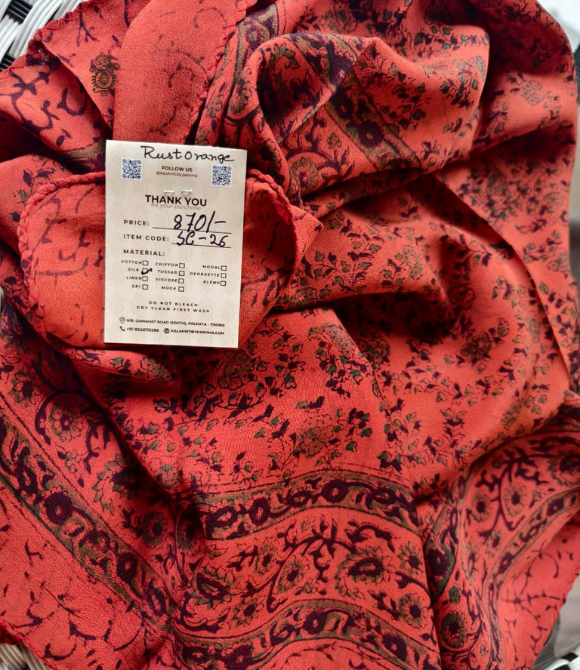 Pure Silk Chinnon Printed Scarf SC26
