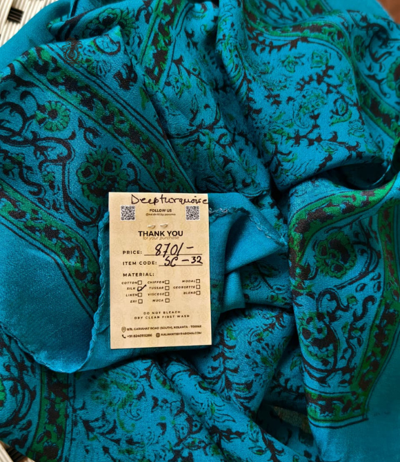 Pure Silk Chinnon Printed Scarf SC32