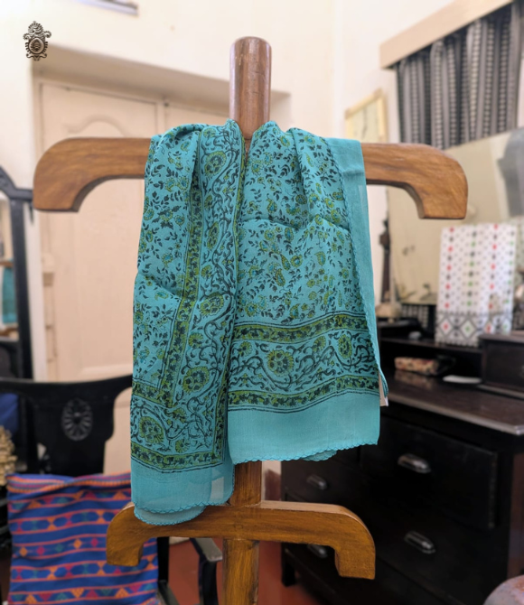 Pure Silk Chinnon Printed Scarf SC01