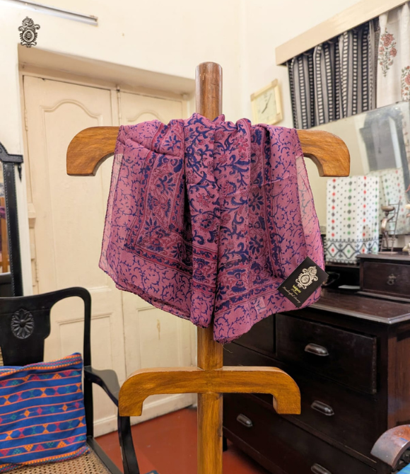 Pure Silk Chinnon Printed Scarf SC07