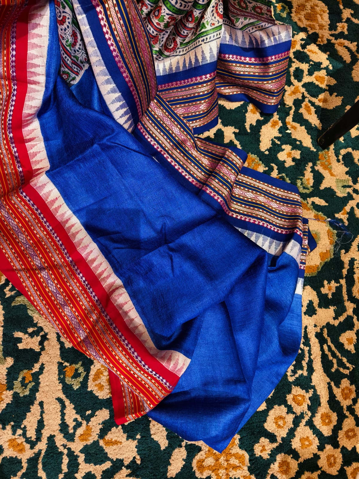 Handwoven Karvati Kinar Vidarbh Tussar Saree