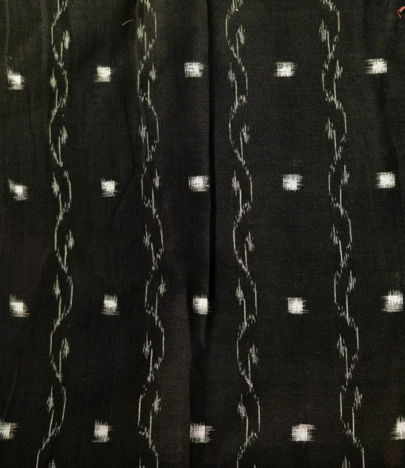 Handwoven Orissa Ikat Blouse Piece Black