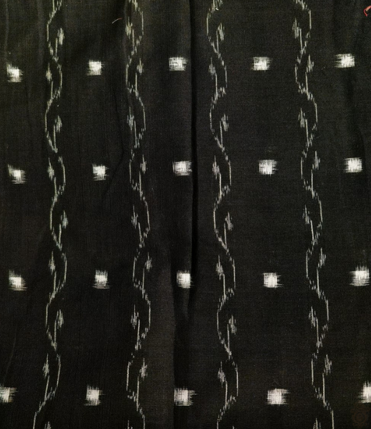 Handwoven Orissa Ikat Blouse Piece Black