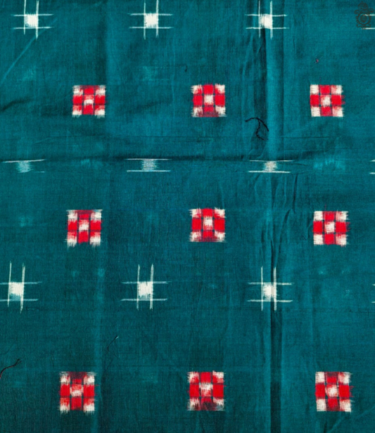 Handwoven Orissa Ikat Blouse Piece Green
