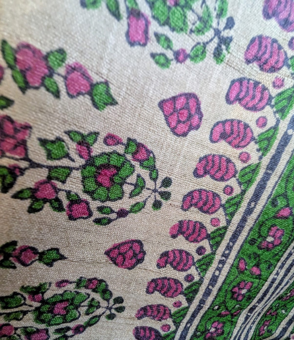 Pure Gachhi Bengal Tussar Saree Light Green/Pink