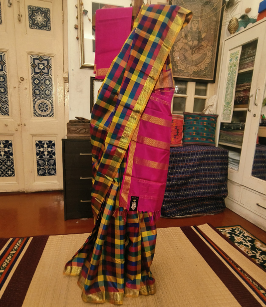 Handwoven Soft Silk Kanjivaram Saree | Kalakriti by Paroma | Handloom Boutique