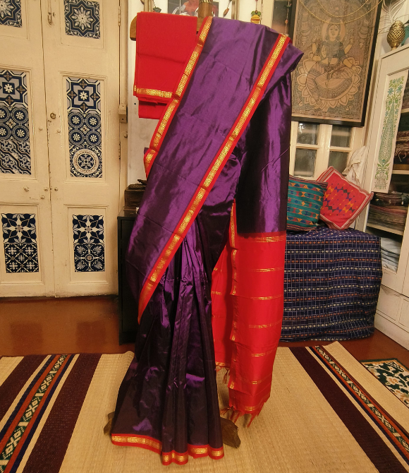 Handwoven Soft Silk Kanjivaram Saree | Kalakriti by Paroma | Handloom Boutique