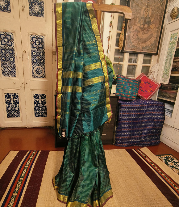Handwoven Soft Silk Kanjivaram Saree | Kalakriti by Paroma | Handloom Boutique