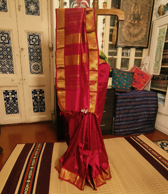 Handwoven Soft Silk Kanjivaram Saree | Kalakriti by Paroma | Handloom Boutique