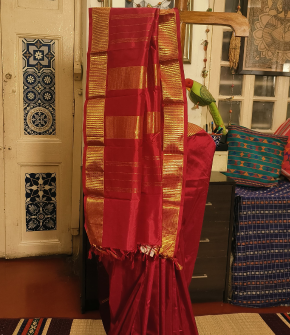 Handwoven Soft Silk Kanjivaram Saree | Kalakriti by Paroma | Handloom Boutique