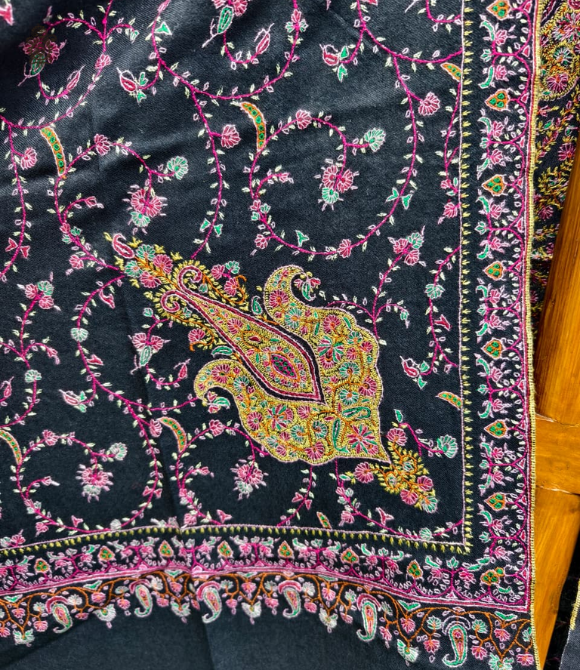 Pure Pashmina Jamewar Jaal Shawl Star of Kashmir