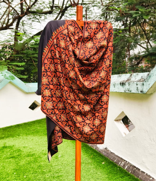 Fine Wool Hand Embroided Kashmiri Shawl