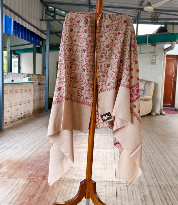Fine Wool Hand Embroided Kashmiri Shawl