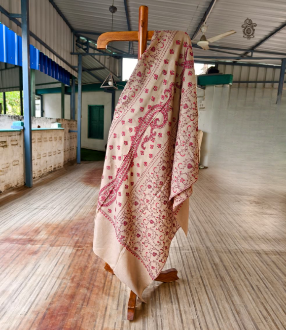 Fine Wool Hand Embroided Kashmiri Shawl