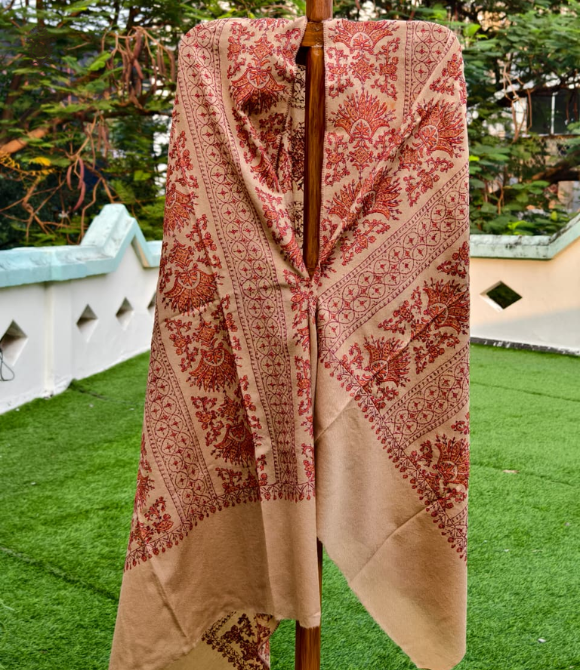 Fine Wool Hand Embroided Kashmiri Shawl