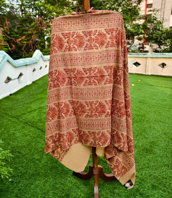 Fine Wool Hand Embroided Kashmiri Shawl