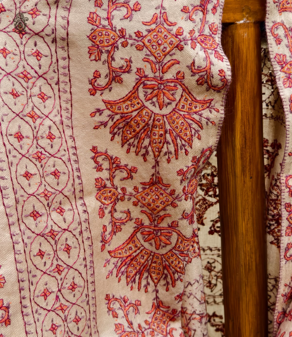 Fine Wool Kashmiri Shawl Toosh Multi Panel Jaal