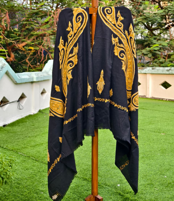 Fine Wool Hand Embroided Kashmiri Shawl
