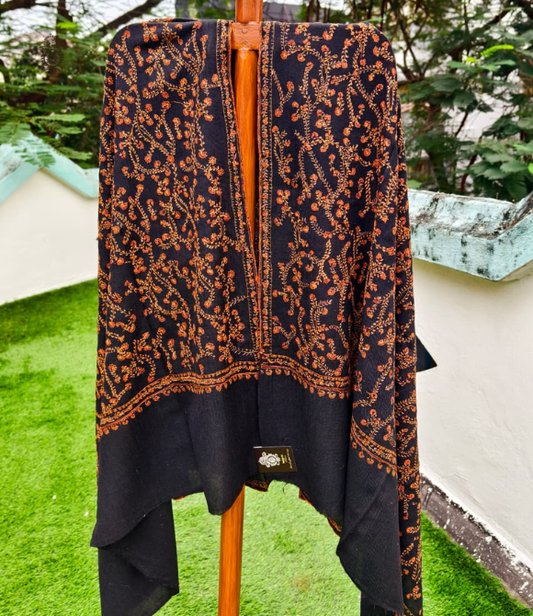 Fine Wool Hand Embroided Kashmiri Shawl
