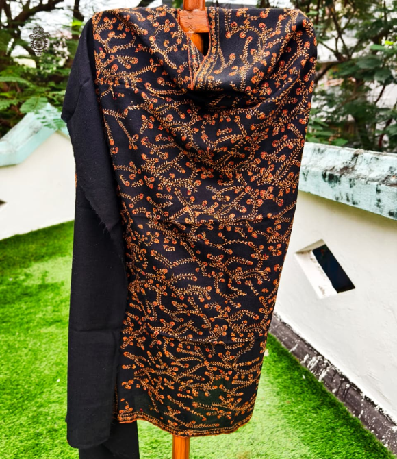 Fine Wool Hand Embroided Kashmiri Shawl