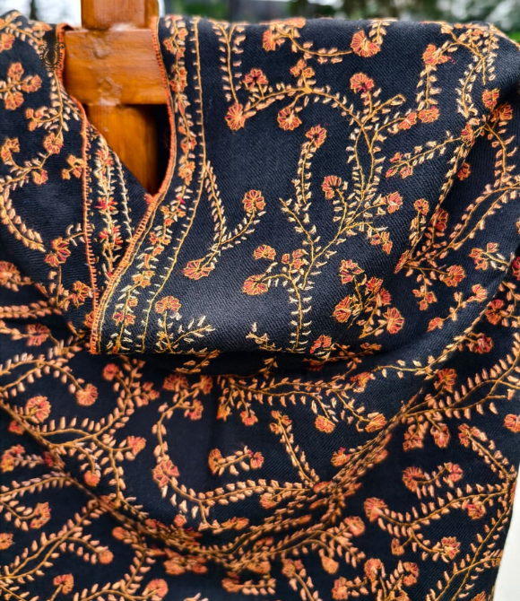 Fine Wool Hand Embroided Kashmiri Shawl