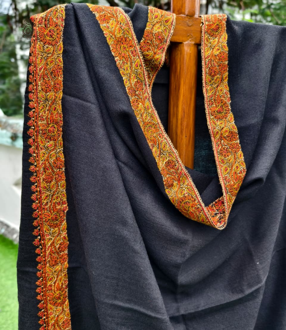 Fine Wool Hand Embroided Kashmiri Shawl