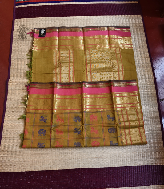 Pure Cotton Chettinad Saree | Kalakriti by Paroma