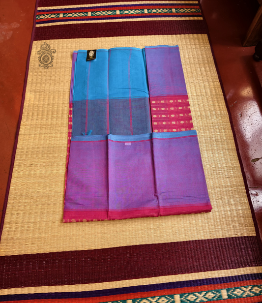 Handwoven Pure Cotton Kanchipuram Saree Pink