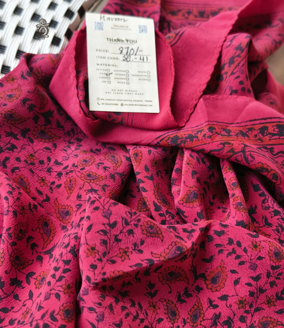 Pure Silk Chinnon Printed Scarf SC41