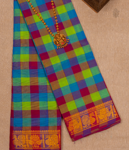 Chettinad Handloom Cotton Saree Multi