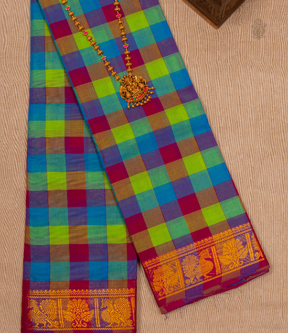 Chettinad Handloom Cotton Saree Multi