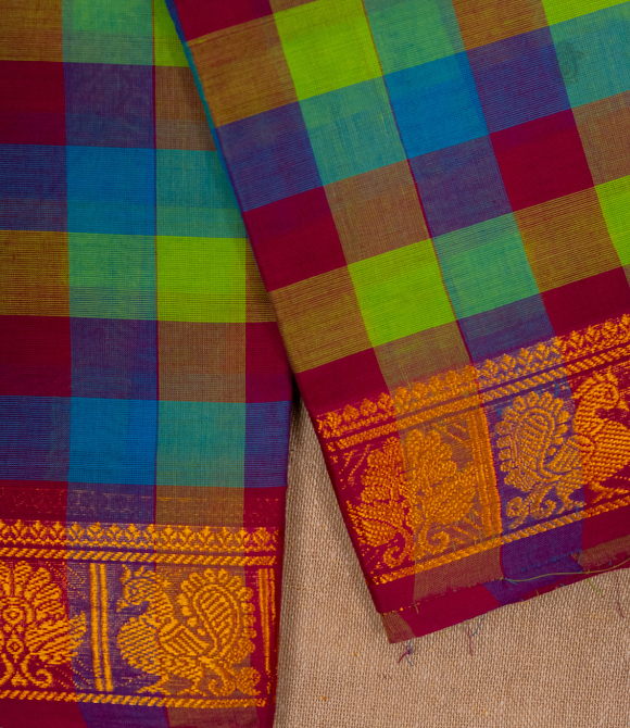 Chettinad Handloom Cotton Saree Multi