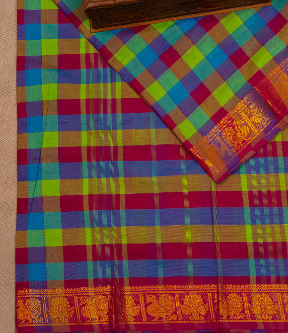 Chettinad Handloom Cotton Saree Multi