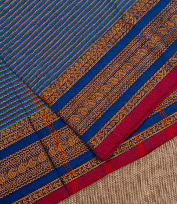 Chettinad Handloom Cotton Saree Blue