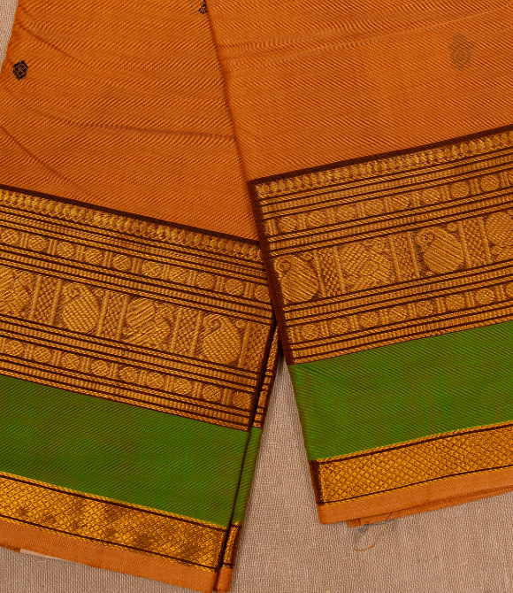 Chettinad Handloom Cotton Saree Orange