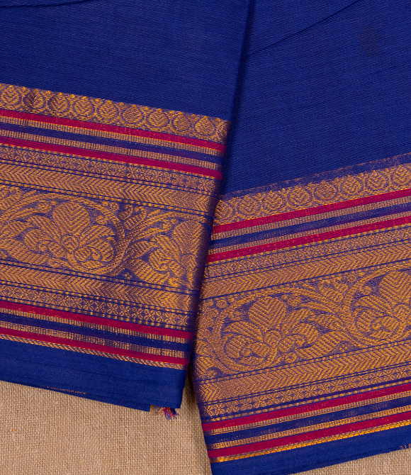 Chettinad Handloom Cotton Saree Deep Blue